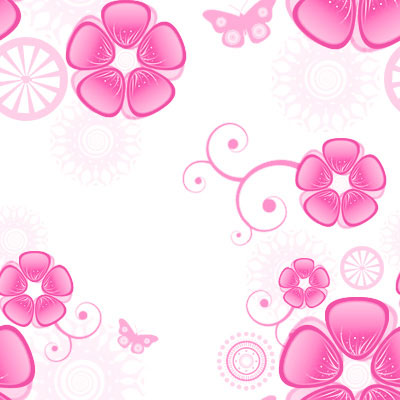 Абстрактно-цветочный бесшовный фон в розовых оттенках